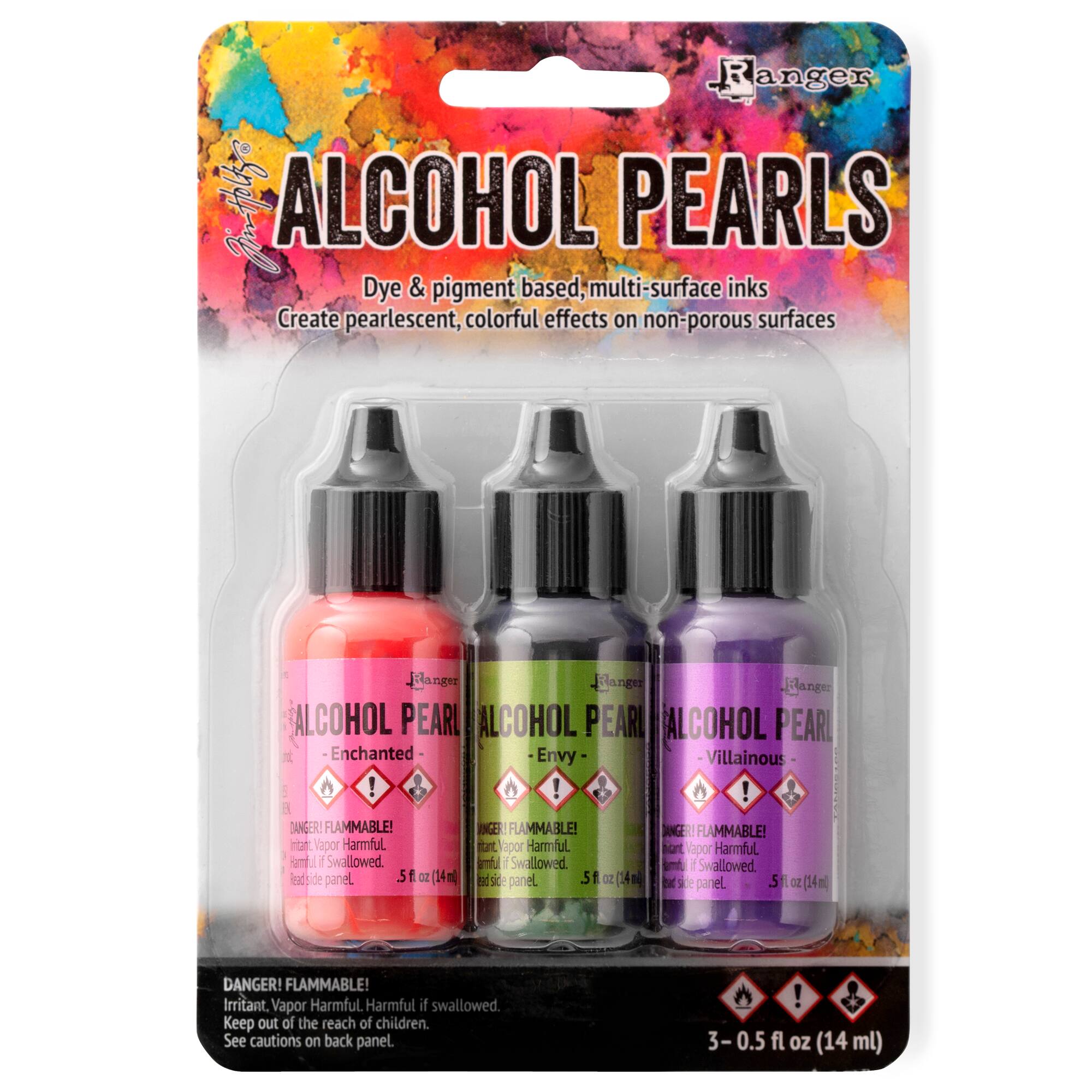 6 Packs: 3 ct. (18 total) Ranger Tim Holtz® Alcohol Ink Pearl Kit 3